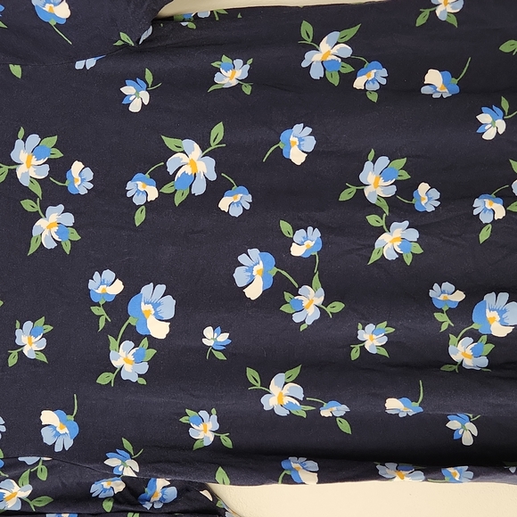 Old Navy Navy Blue Floral Dress Blue and White Flowers Women's Small Petite - Picture 2 of 4